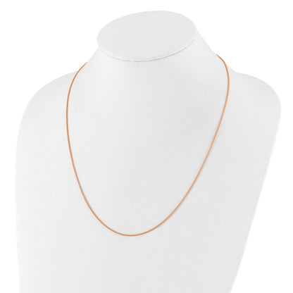 Sterlingsilber Verstellbar Rose Vergoldet 1.3mm Ährenkette Halskette