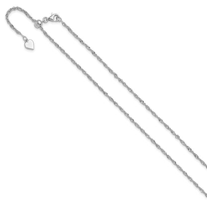 Sterlingsilber Verstellbar 1.6mm Singapurkette Halskette
