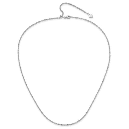 Sterlingsilber Verstellbar 1.6mm Singapurkette Halskette