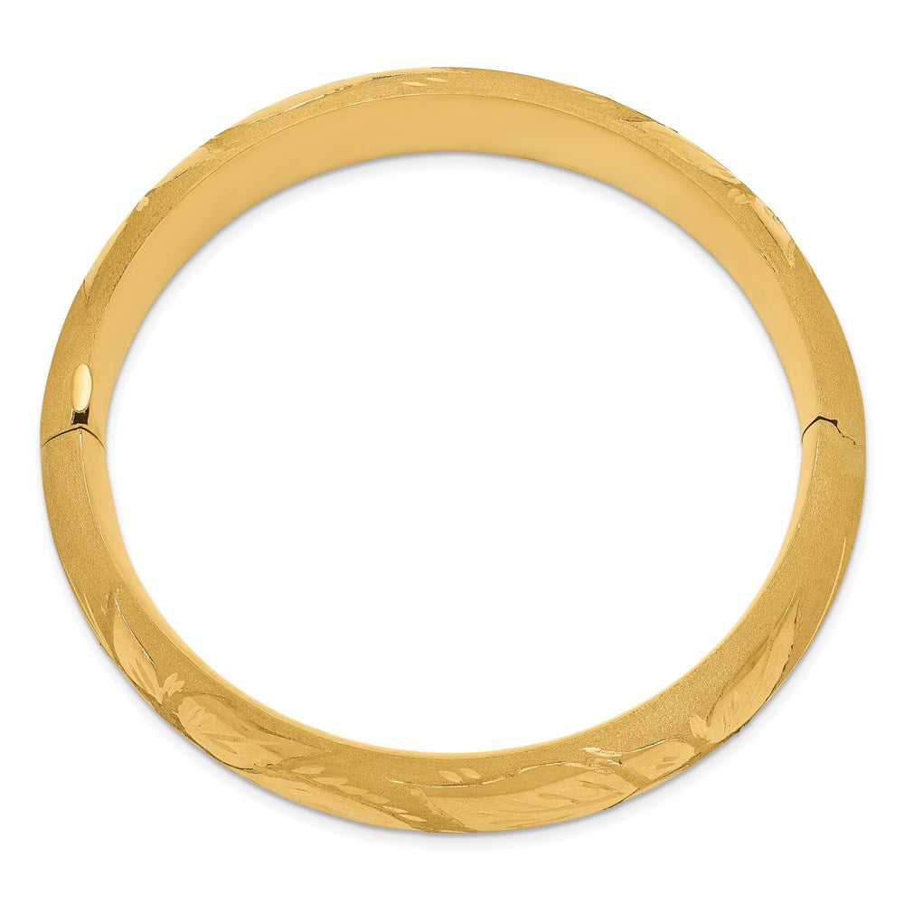 7 Zoll 14K 11/16 Florentinisch Graviert Klappbar Armreif Armband