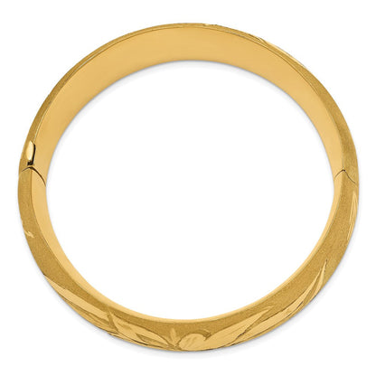 7 Zoll 14K 13/16 Florentinisch Graviert Klappbar Armreif Armband