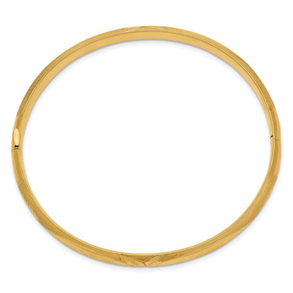 7 Zoll 14K 4/16 Florentinisch Graviert Klappbar Armreif Armband