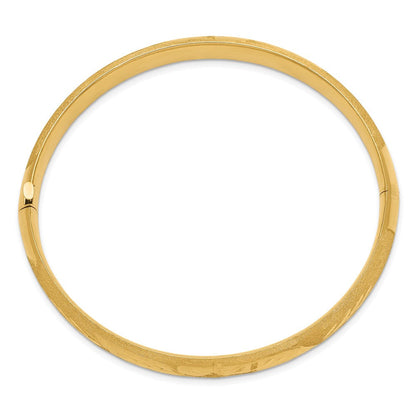 7 Zoll 14K 5/16 Florentinisch Graviert Klappbar Armreif Armband