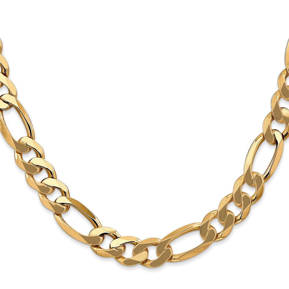14K Gelbgold 8.75mm Flach Figaro Halskette