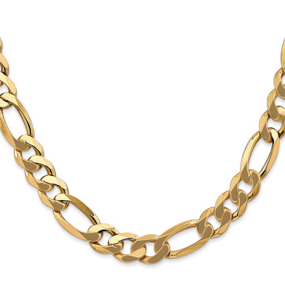 14K Gelbgold 8.75mm Flach Figaro Halskette