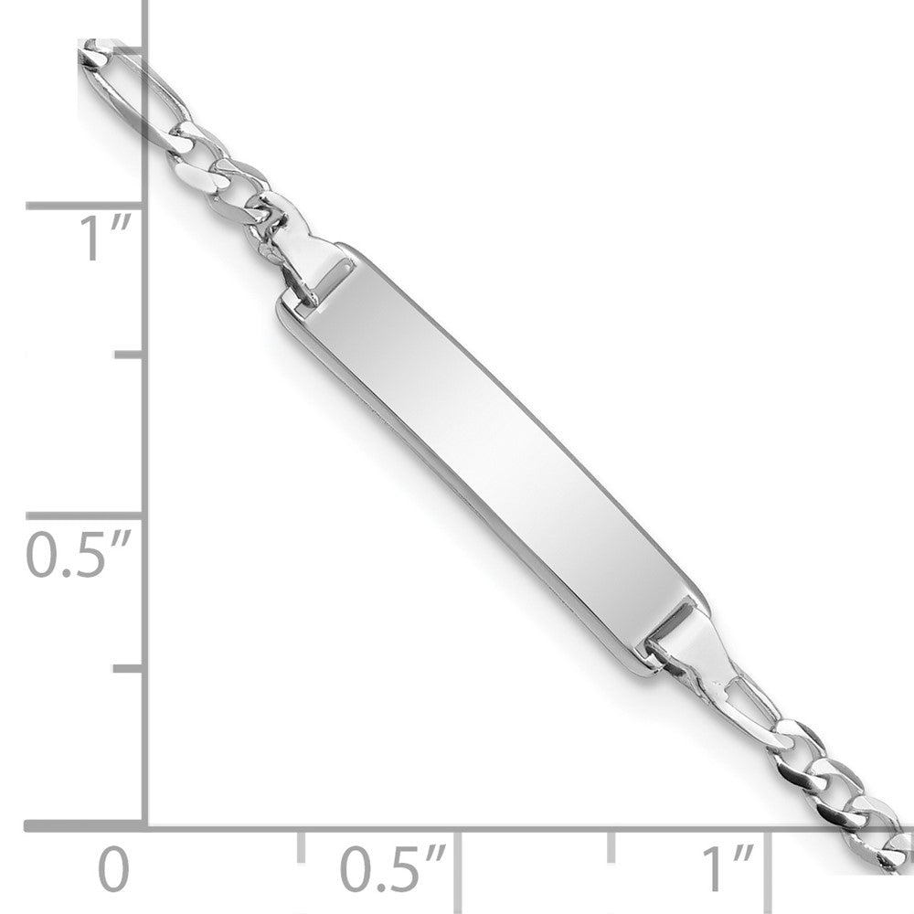 14K Wg Figaro Glieder Id Armband