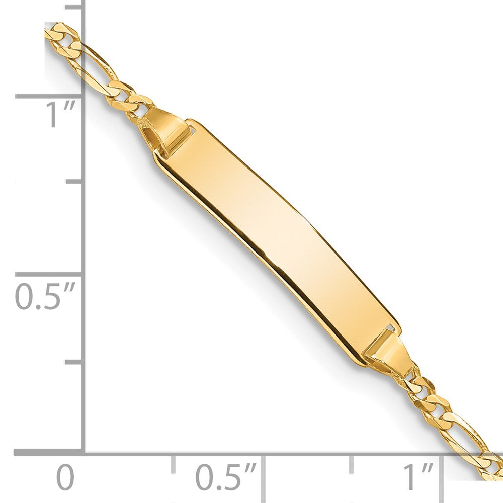 14K Baby Figaro Id Armband