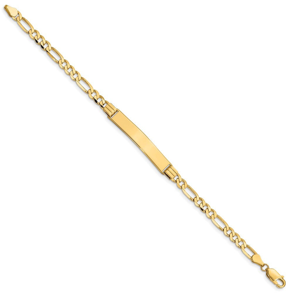 14K Figaro Id Armband