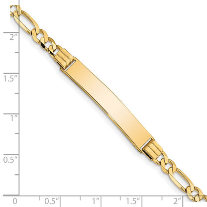 14K Figaro Id Armband