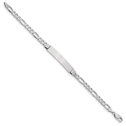 14K Wg Figaro Glieder Id Armband