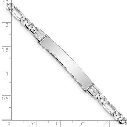 14K Wg Figaro Glieder Id Armband