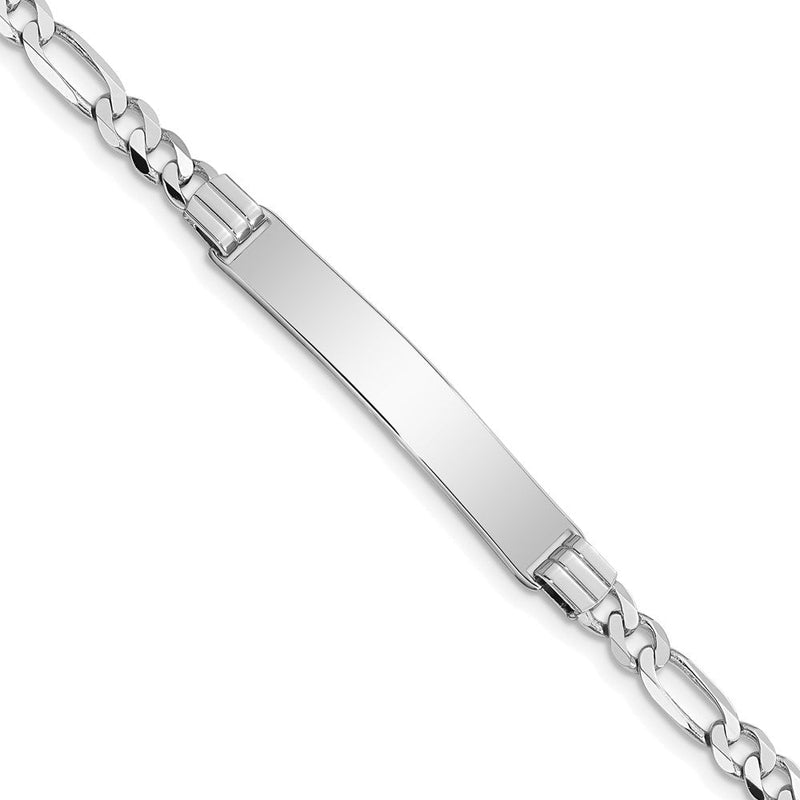 14K Wg Figaro Glieder Id Armband