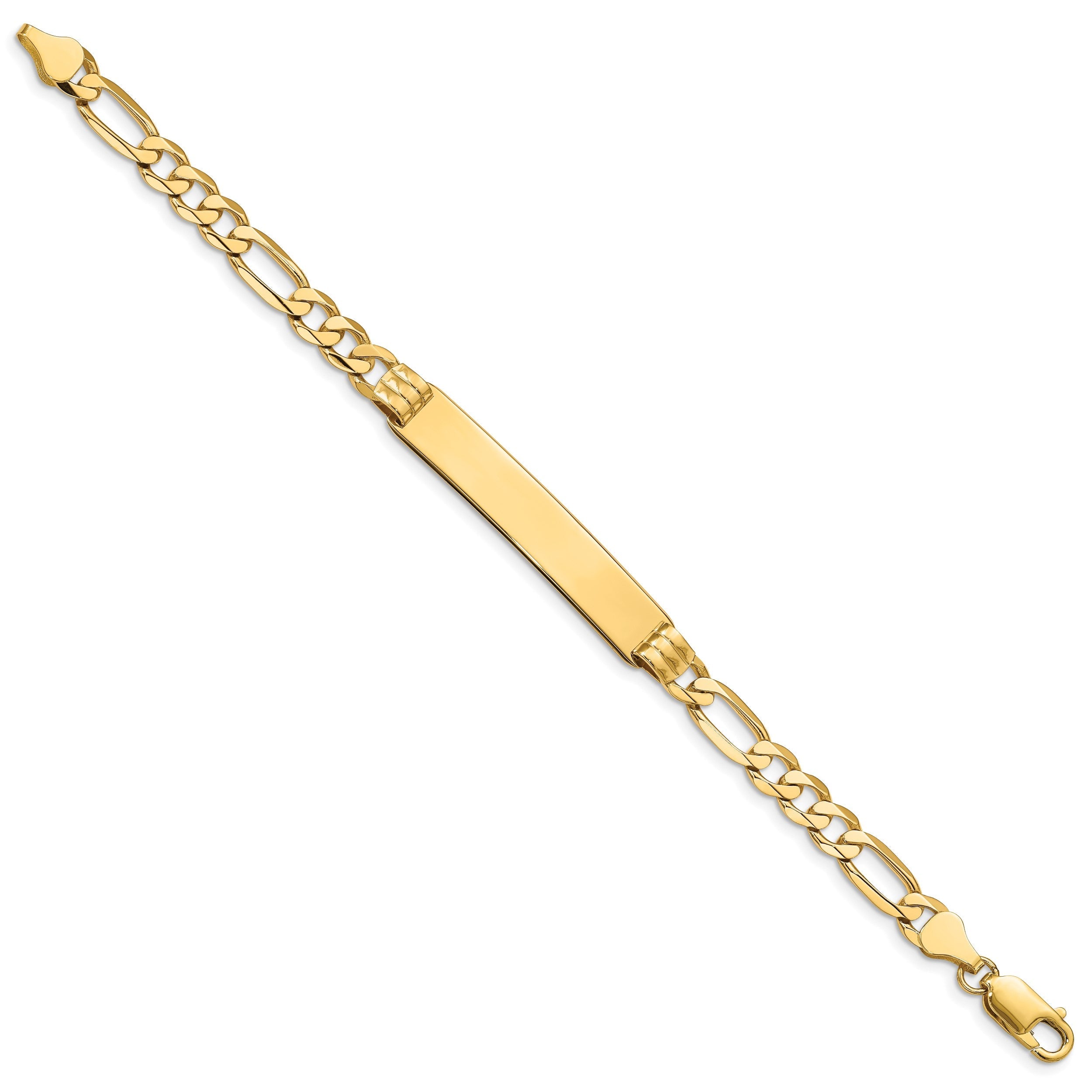 14K Figaro Id Armband