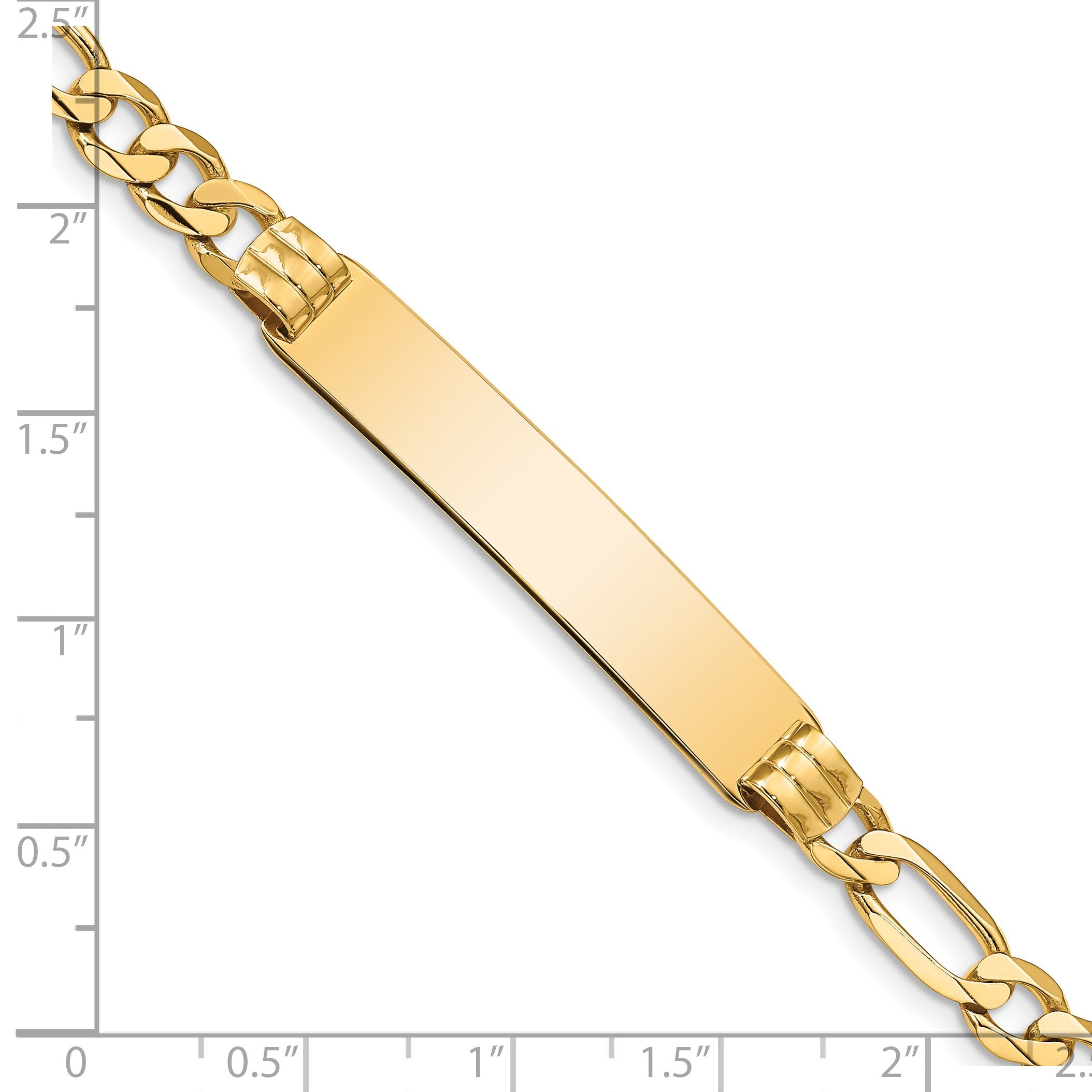 14K Figaro Id Armband