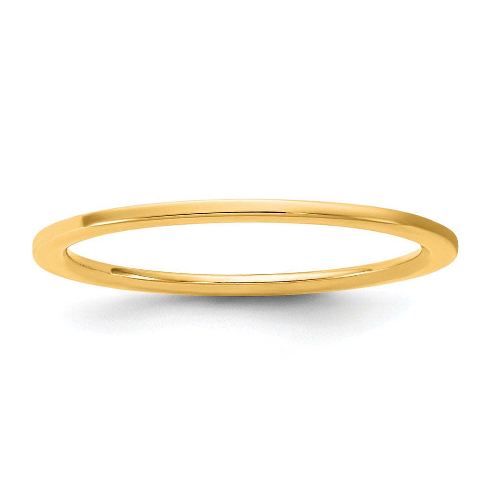 10K Gelbgold 10Ky 1 mm Standard Flach-Komfortpassform-Ring Größe 11