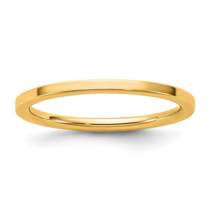10K Gelbgold 10Ky 1,5 mm Standard Flach Komfort-Fit Ehering Größe 4