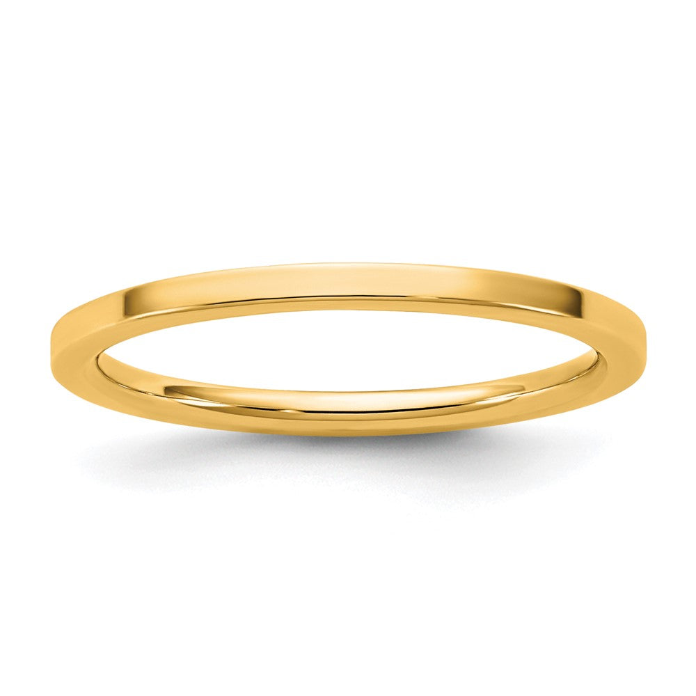 14K Gelbgold 1,5 mm Standard Flach-Komfortpassform-Ehering