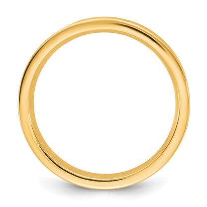 10K Gelbgold 3,5 mm Standard Flach Komfortpassform Ring, Größe 13,5