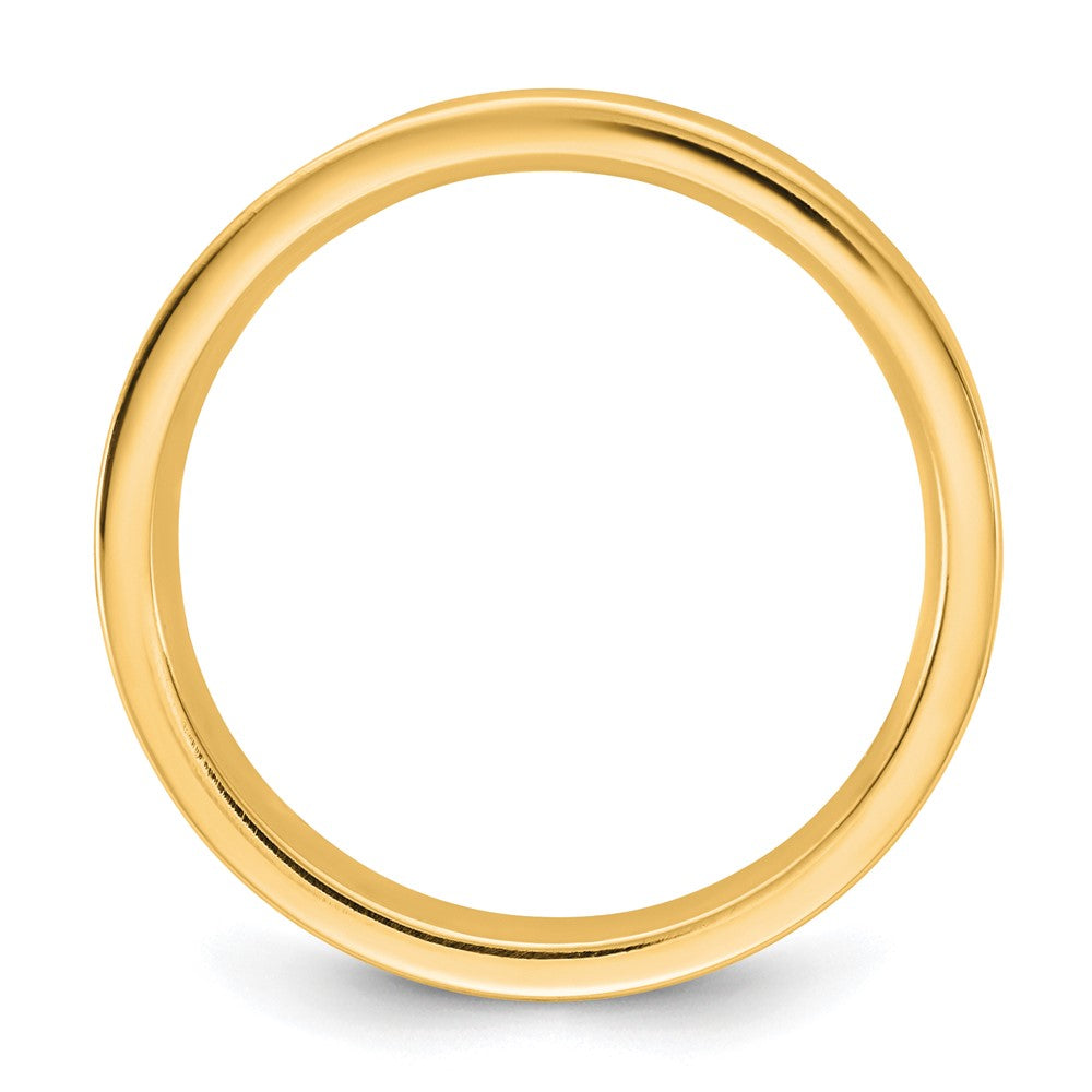 10K Gelbgold 10Ky 3,5 mm Standard Flacher Komfort-Fit-Ring, Größe 4,5