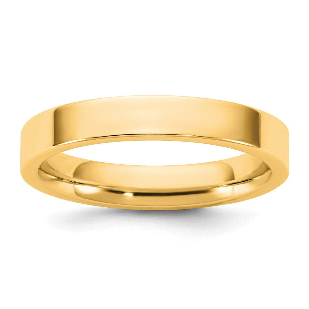 10K Gelbgold 3,5 mm Standardbreiter Flacher Komfort-Fit-Ehering, Größe 12