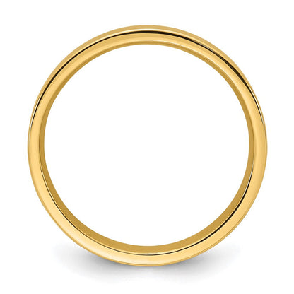 14K Gelbgold 4 mm Standardgewicht flacher Ehering mit Komfort-Passform