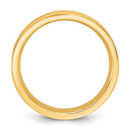 10K Gelbgold Standard Flacher Komfort-Ring, 4,5 mm, Größe 5,5