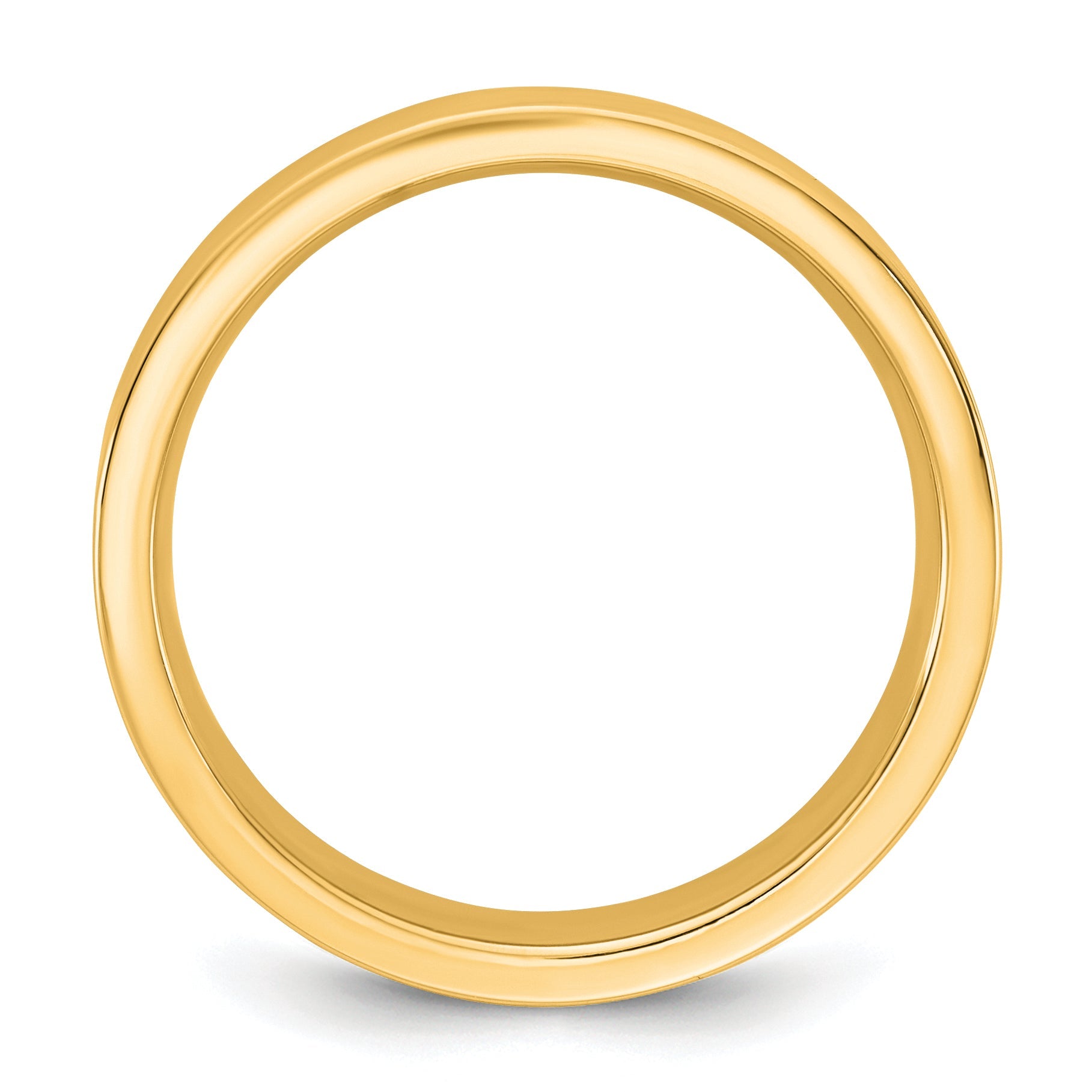 10K Gelbgold Standard Flacher Ehering mit Komfortpassform, 4,5 mm, Größe 11,5