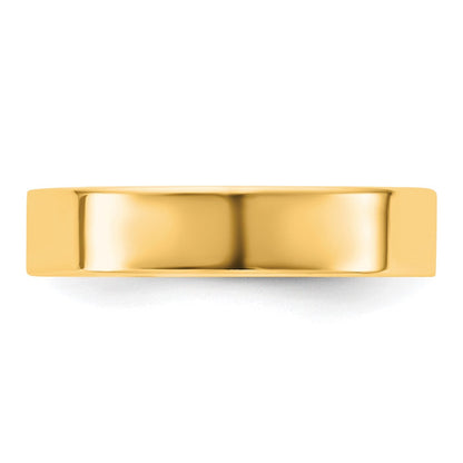 10K Gelbgold Standard Flacher Komfort-Ring, 4,5 mm, Größe 5,5