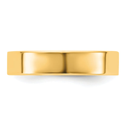 10K Gelbgold Standard Flacher Ehering mit Komfortpassform, 4,5 mm, Größe 11,5