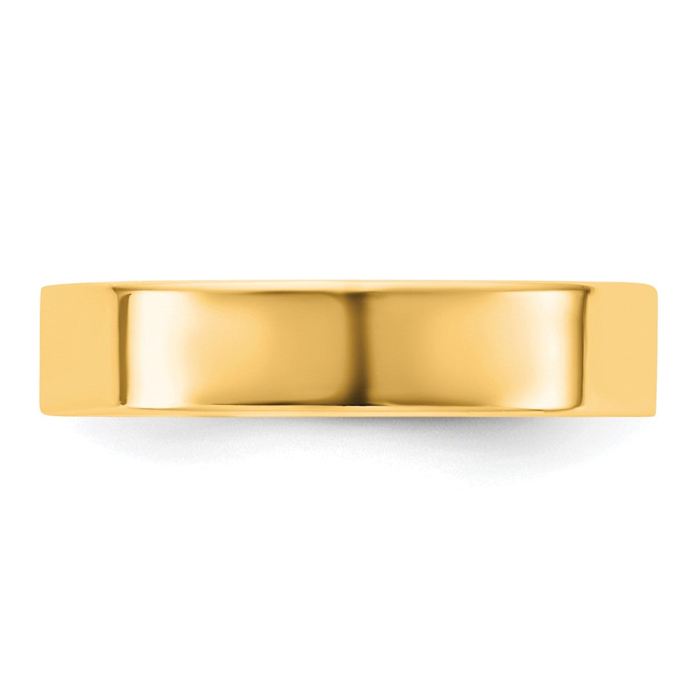 10K Gelbgold 4,5mm Standard Flacher Komfort-Fit-Ring, Größe 4