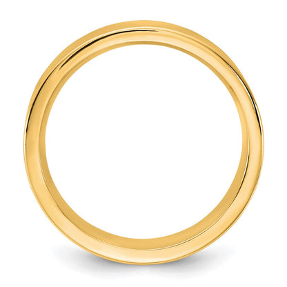 10K Gelbgold 5,5 mm Standard Flacher Komfort-Fit-Ring, Größe 12,5