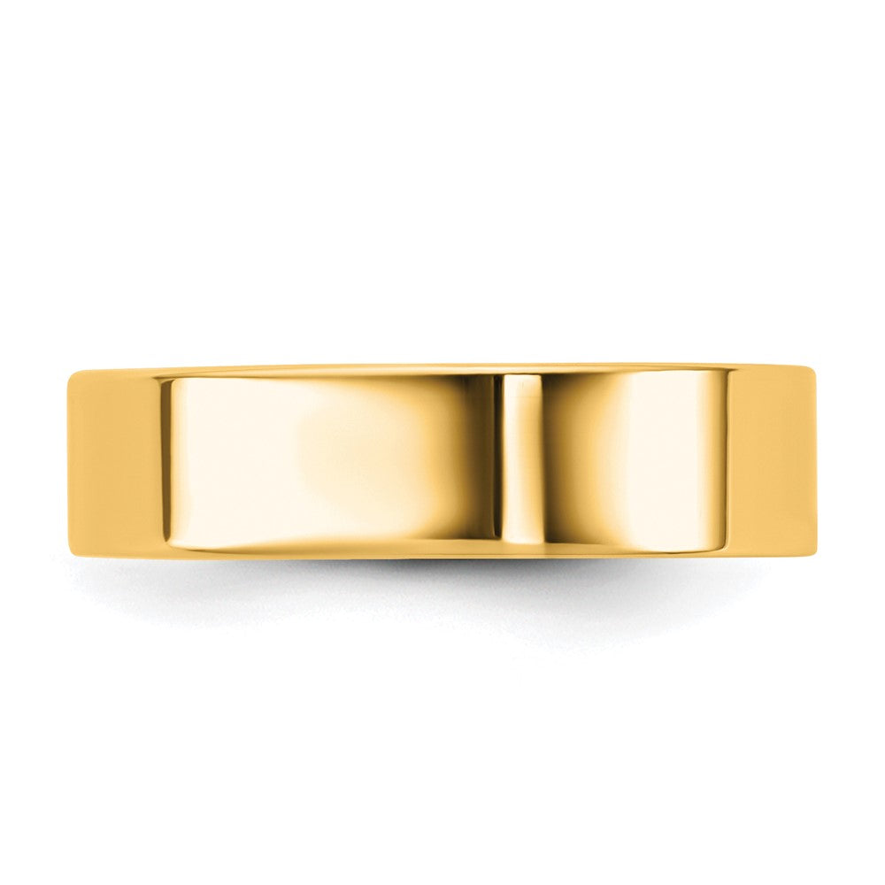10K Gelbgold 10Ky 5,5 mm Standard Flach Comfort-Fit Ring, Größe 8