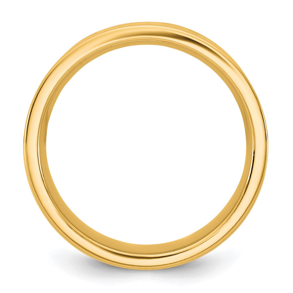 10K Gelbgold 10Ky 6,5 mm Standard Flacher Komfort-Fit Ehering Größe 10