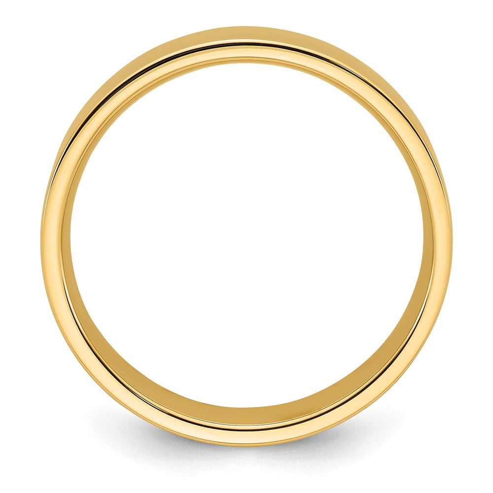 Ehering 14K Gelbgold 7 mm, flach, Standardgewicht, Komfort-Passform