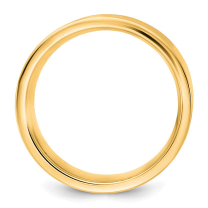 14K Gelbgold 9 mm Standard Flacher Trauring mit Komfortpassform