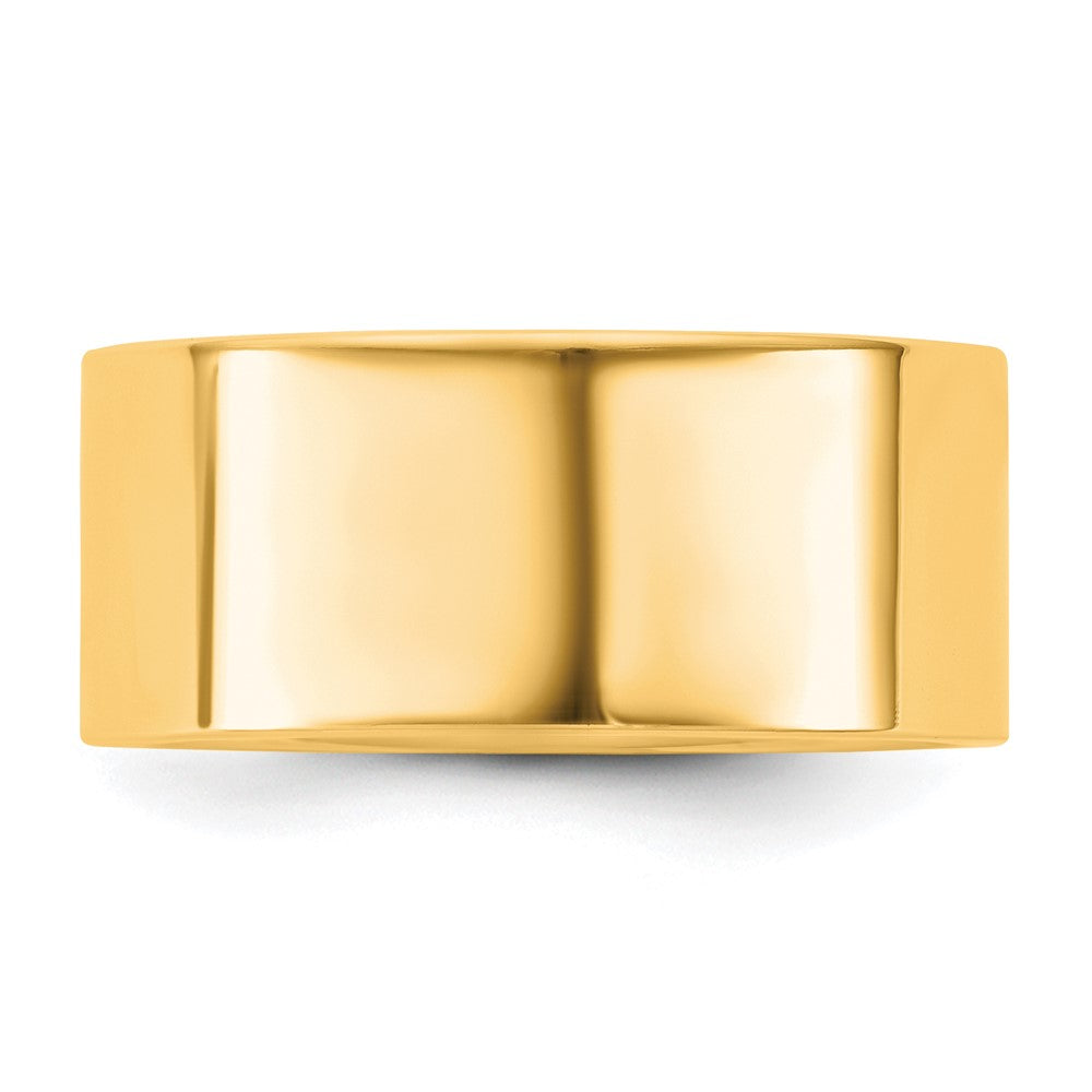 14K Gelbgold 9 mm Standard Flacher Trauring mit Komfortpassform