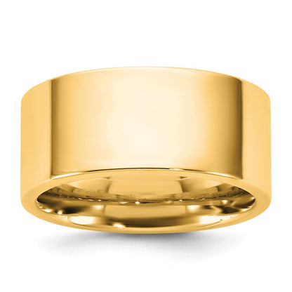 14K Gelbgold 9 mm Standard Flacher Trauring mit Komfortpassform