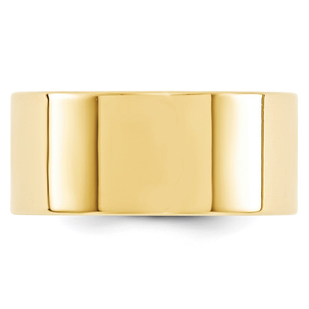 14 Karat Gelbgold 10 mm Standardgewicht flacher Ehering mit Komfort-Passform