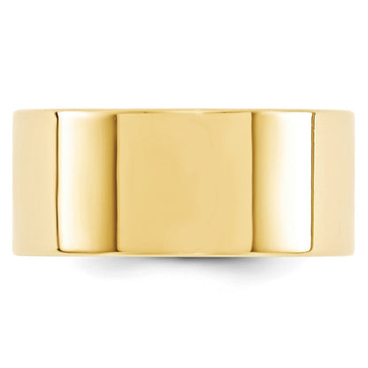 14 Karat Gelbgold 10 mm Standardgewicht flacher Ehering mit Komfort-Passform