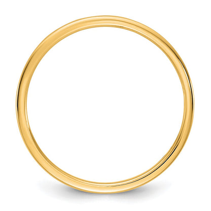 10K Gelbgold 10Ky 1,5 mm leichter flacher Ring, Größe 8,5