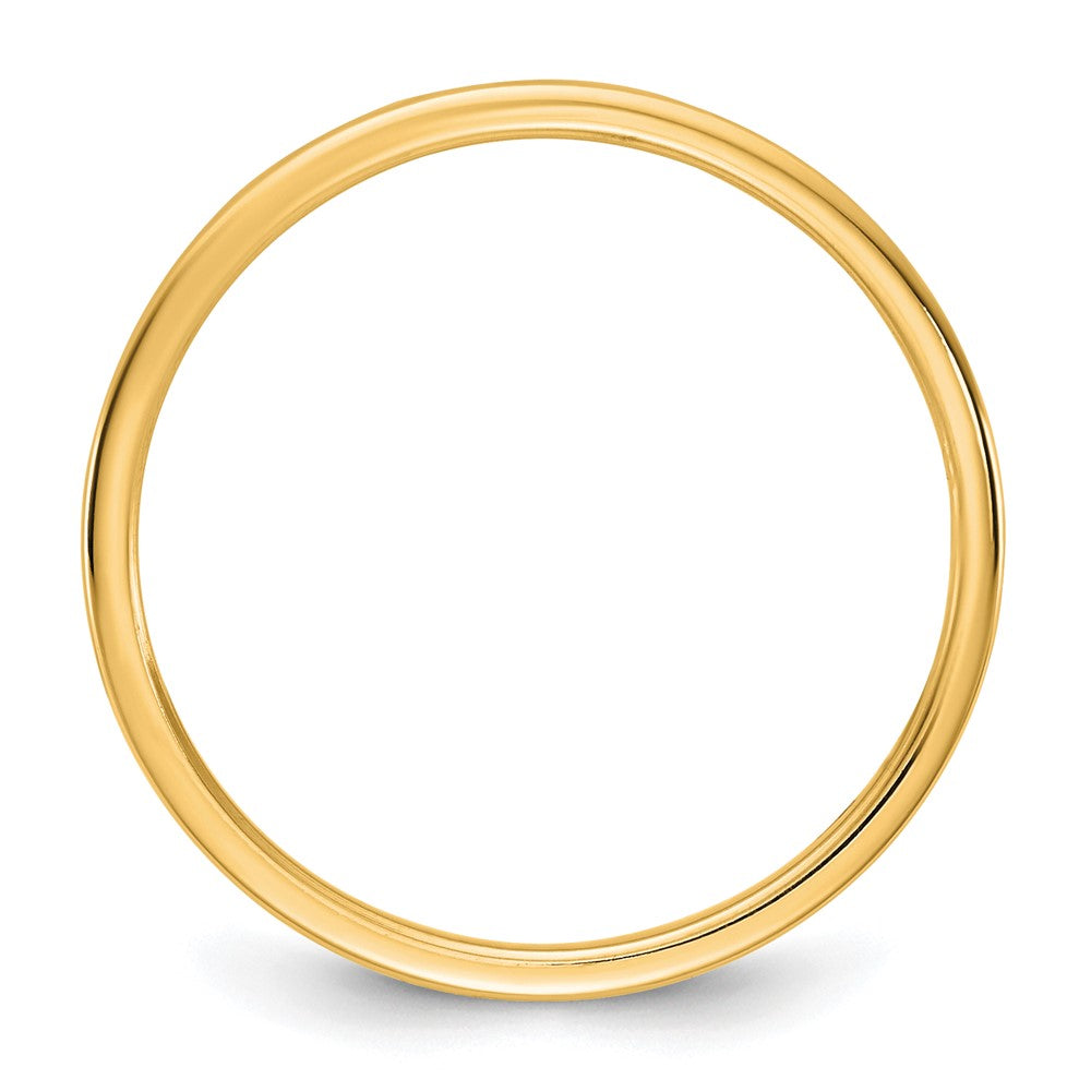 10K Gelbgold 10Ky 1,5 mm leichter flacher Ring, Größe 14