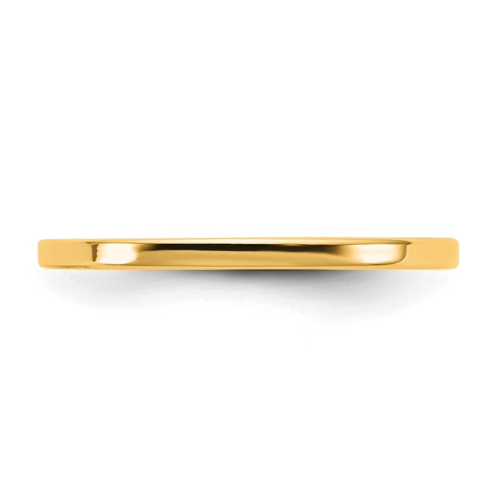 10K Gelbgold 10Ky 1,5 mm leichter flacher Ring, Größe 7,5