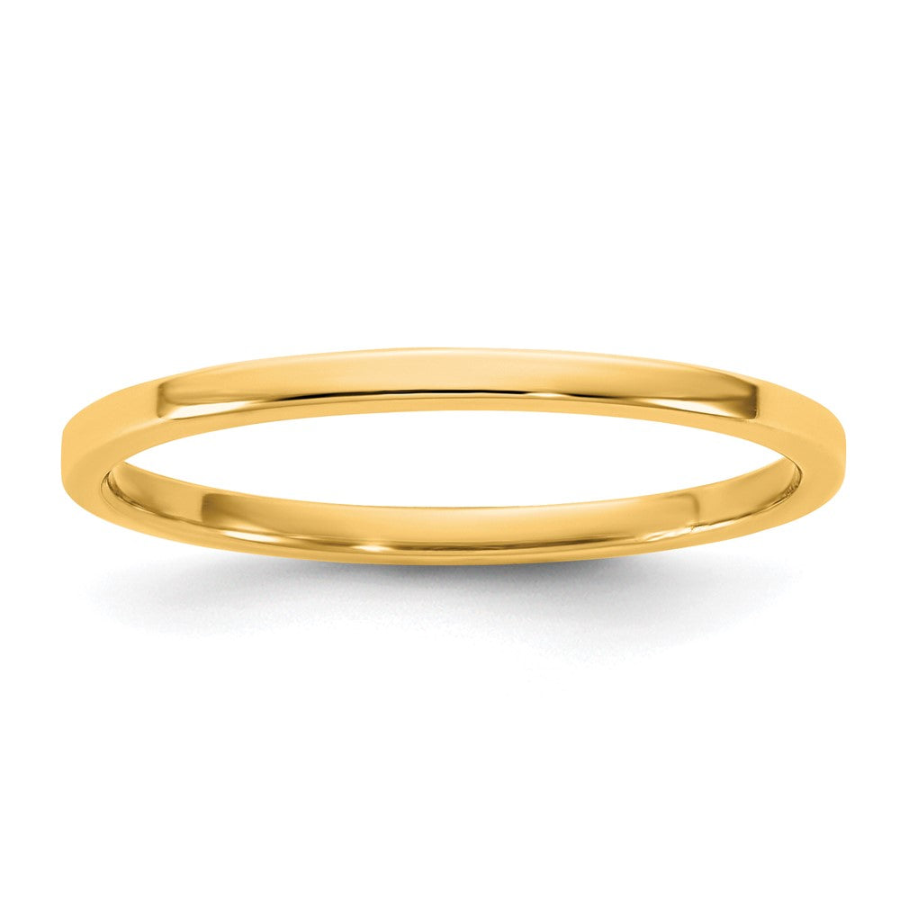 10K Gelbgold (10Ky) 1,5 mm leichter flacher Ring, Größe 12