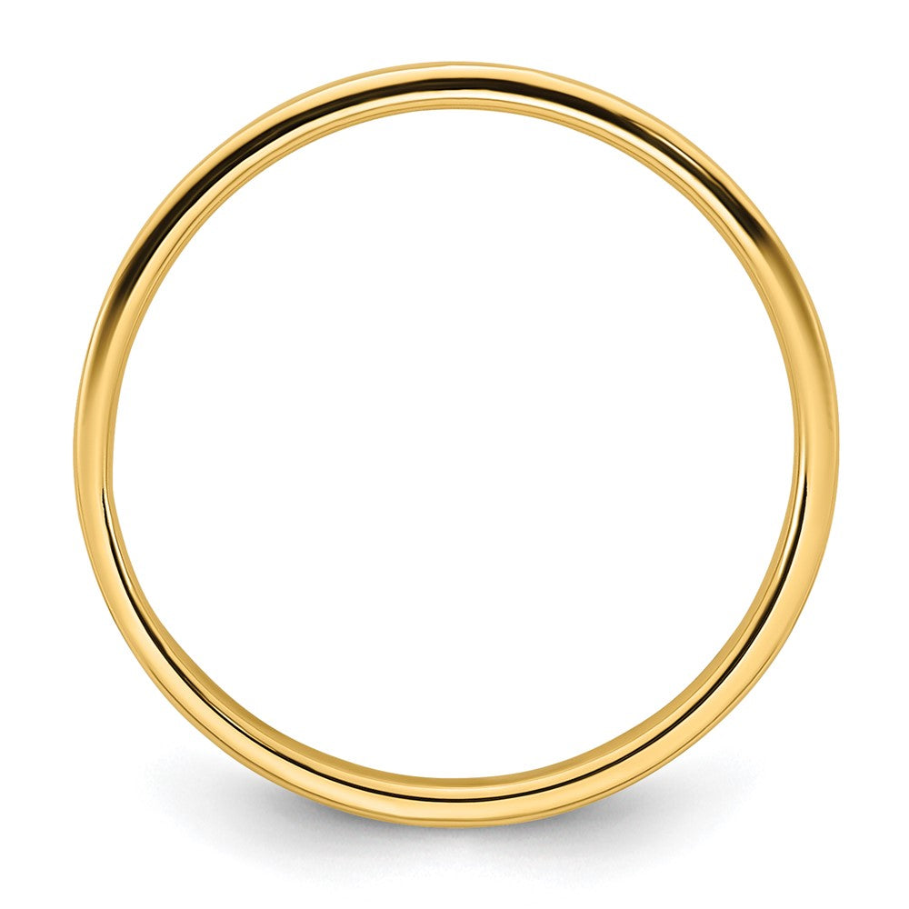 14K Gelbgold 2 mm leichter, flacher Ehering