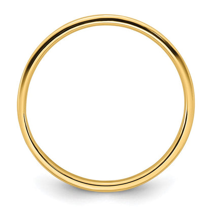 14K Gelbgold 2 mm leichter, flacher Ehering