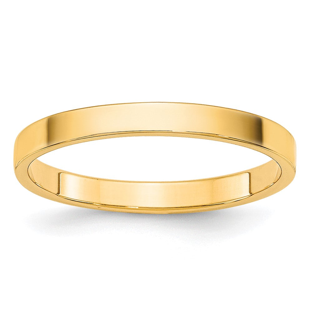14K Gelbgold 2 mm leichter, flacher Ehering