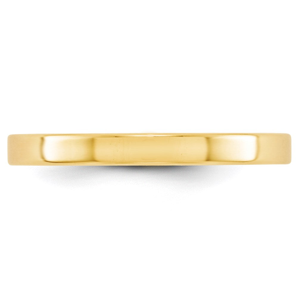 14K Gelbgold 2,5 mm leichter, flacher Ehering