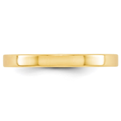 14K Gelbgold 2,5 mm leichter, flacher Ehering