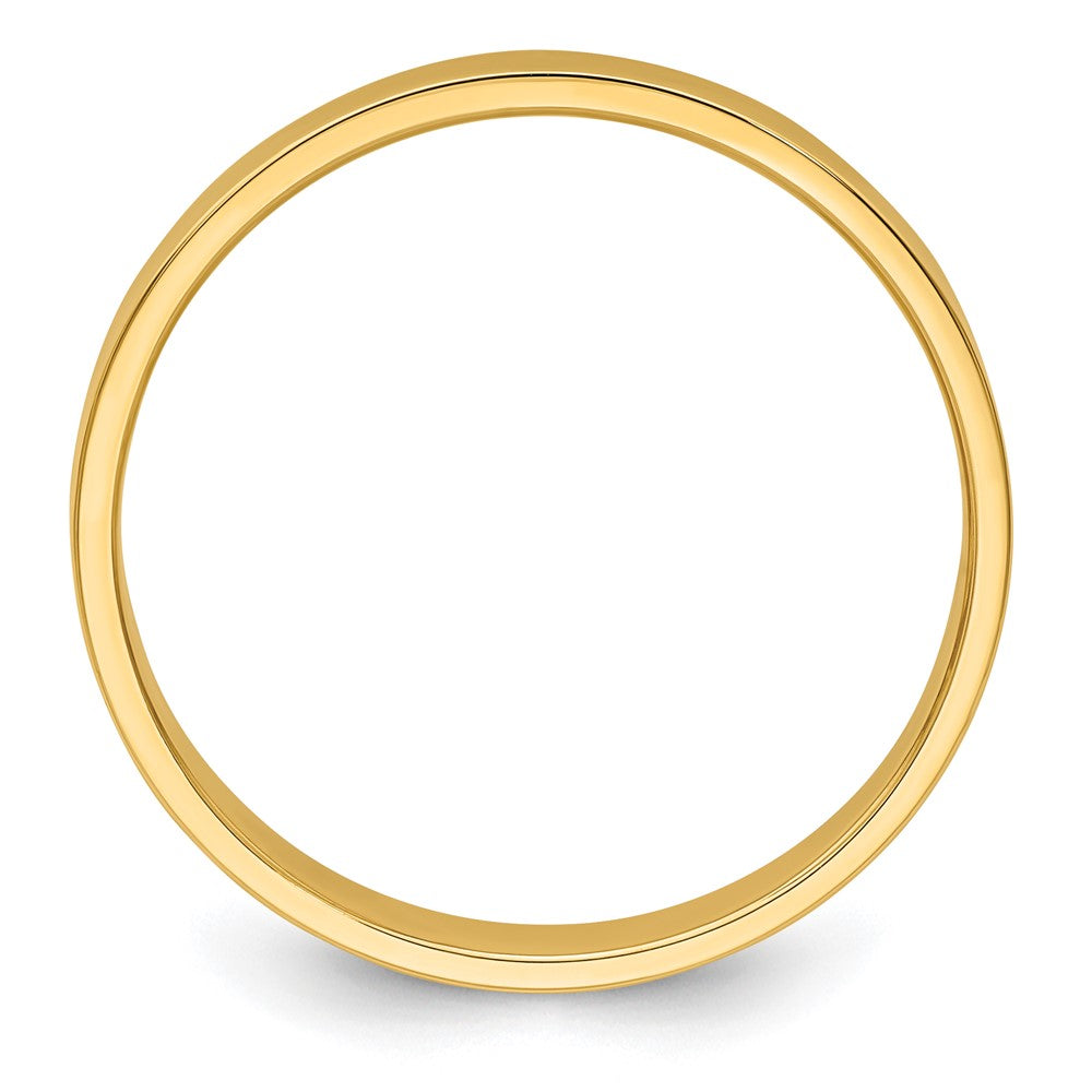 14K Gelbgold 3 mm leichter flacher Ehering