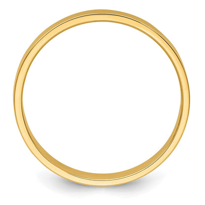 14K Gelbgold 3 mm leichter flacher Ehering